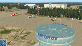 Flight Simulator Boeing 737 - Gostomel Oleg Antonov Museum and An-30, An-32, An-26 on the ramp of Antonov Airport (UKKM, GML)