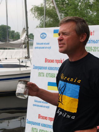 Crew members: Andrei Zubenko of sailboat Kupava